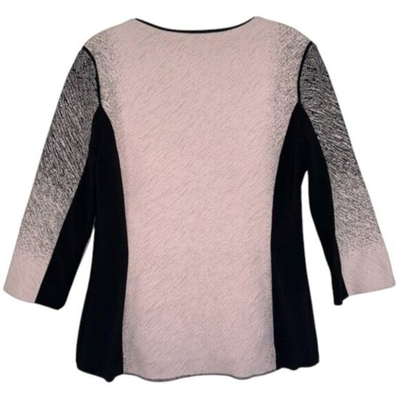 Joseph Ribkoff Gradient Zip Jacket Black Pink Size 8 Ombre Jacquard - Picture 7 of 7